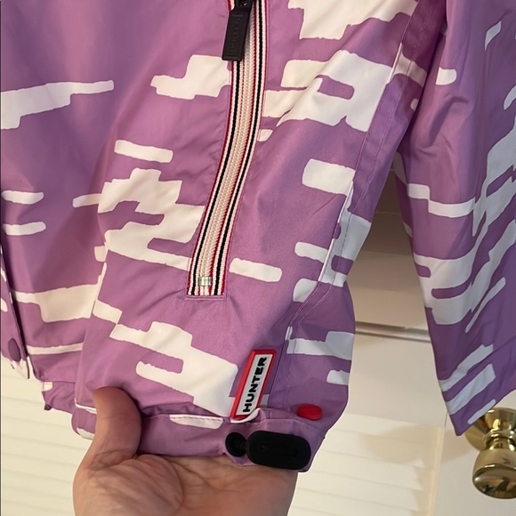 Hunter Original 2PC  Shell Jacket & Faux Sherpa Purple Abstract Jacket and Vest - Picture 3 of 15